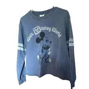 WALT DISNEY WORLD MICKEY MOUSE GRAY TOP WITH LONG SLEEVES